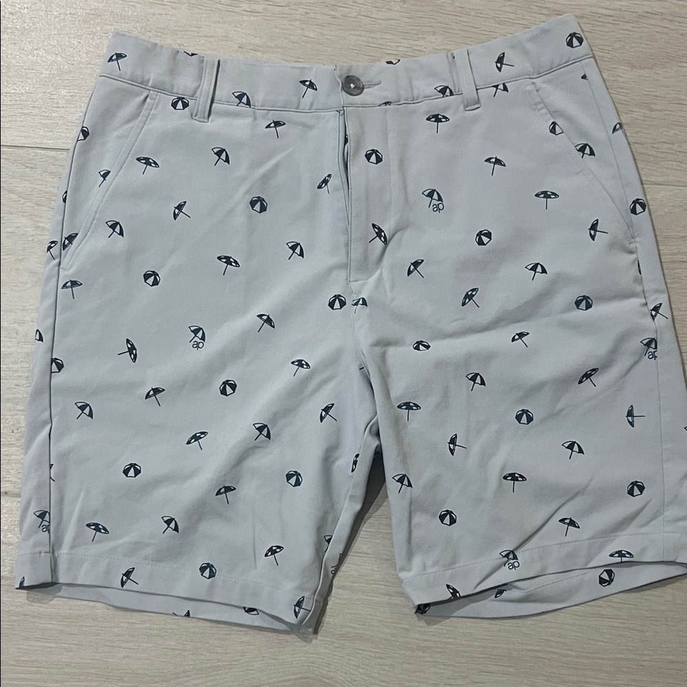 Puma Light Gray Shorts with Pink Waistband